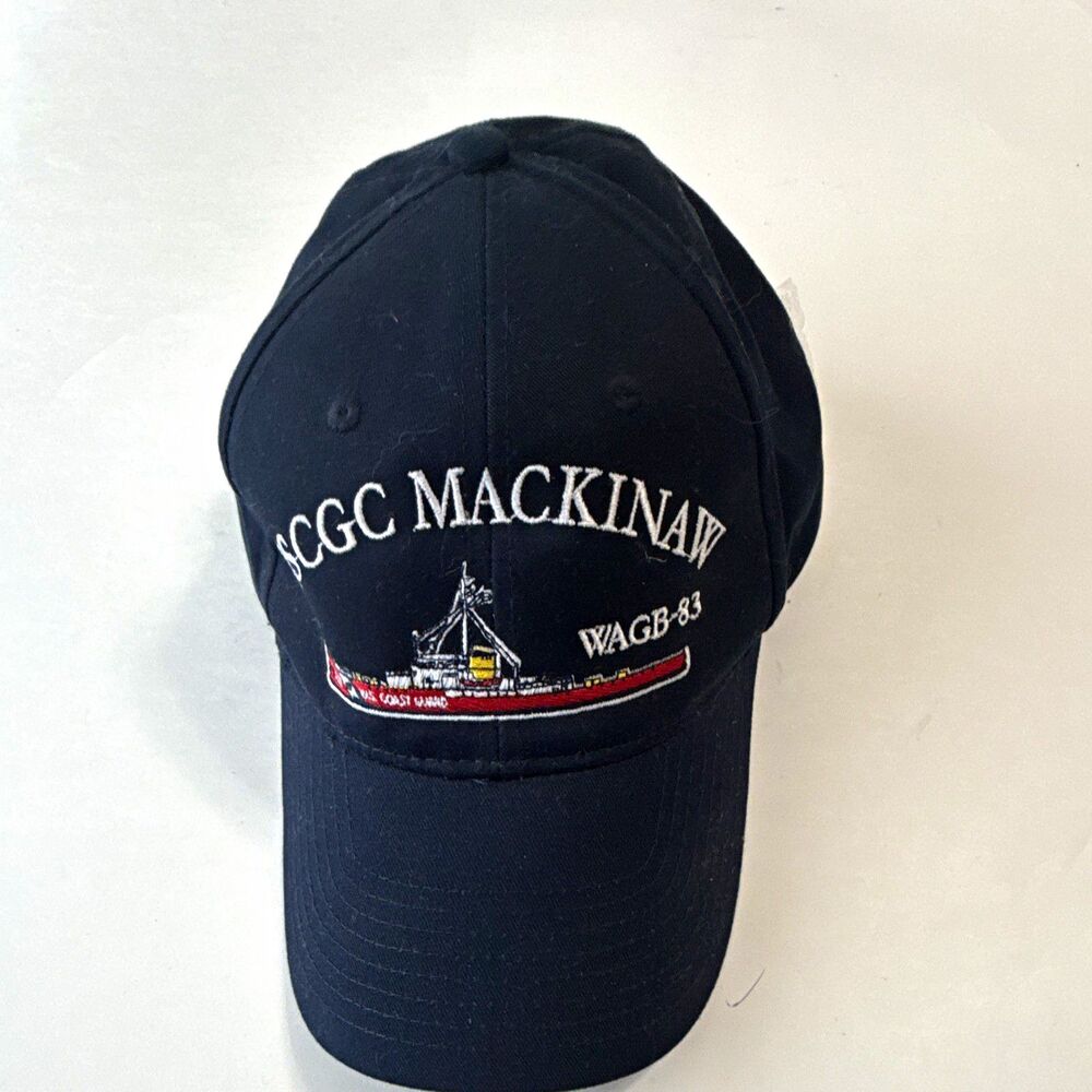 Ouray USCGC Mackinaw WAGB-83 Maritime Museum Black Adjustable Baseball Cap